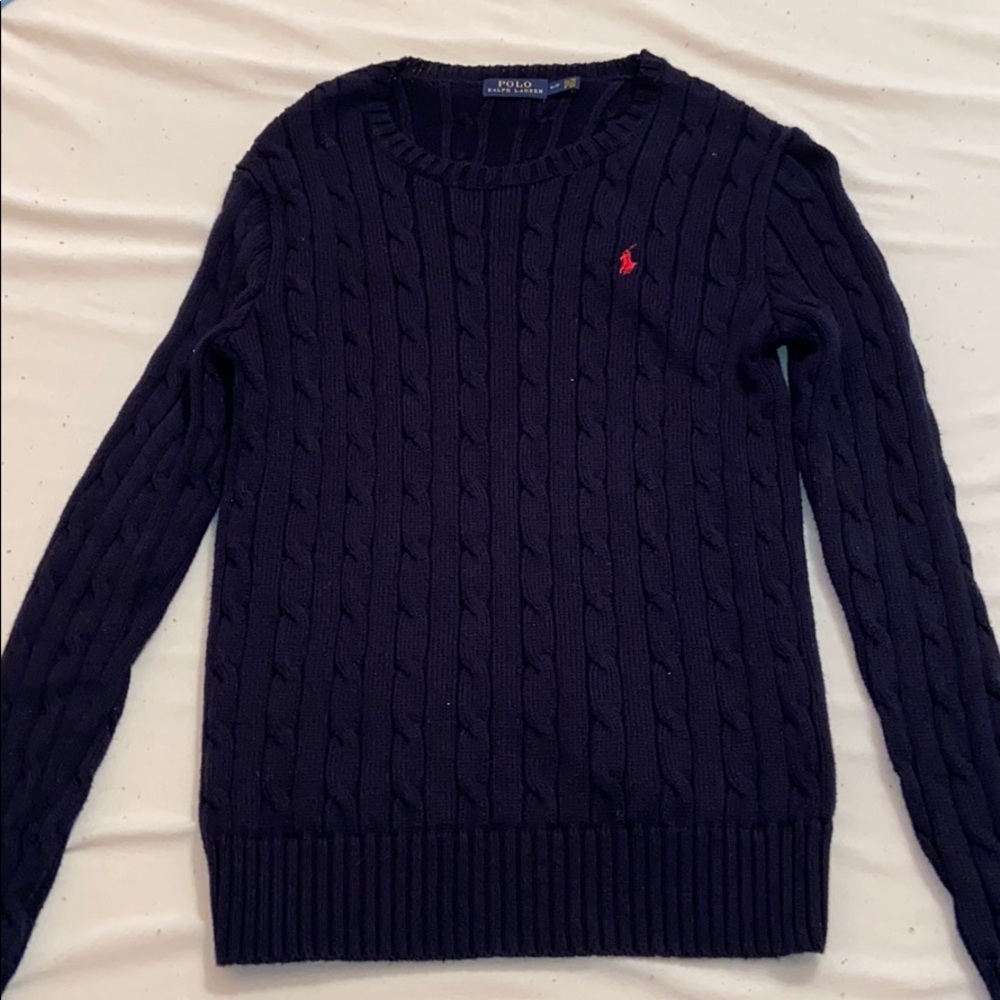 BNWOT Polo Ralph Lauren Navy Sweater size S/P